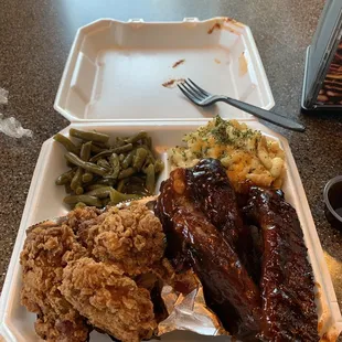 2 meat and 2 side plate