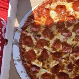 Large pep and cheese