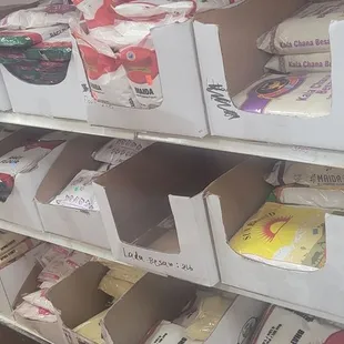 a variety of food items