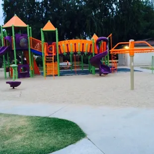 One of two sets of play equipment