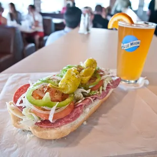 a beer and a sammie...a perfect combo!