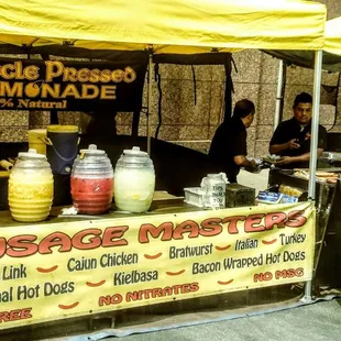 Sausage Masters Booth at Wilshire/Courtyard Place Farmers' Market
