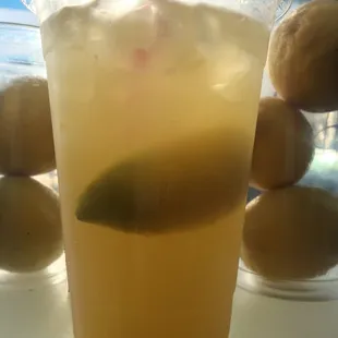 a drink in a plastic cup