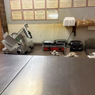 Cool sandwich prep area