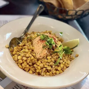 Charred Corn Elote with Chips
