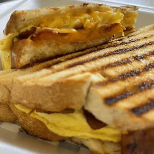 Bacon breakfast panini, so good!