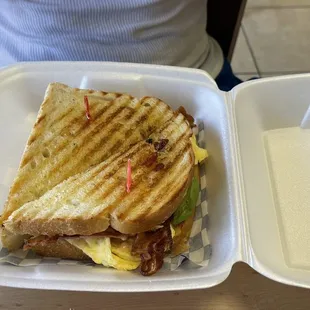 Breakfast Panini with Bacon