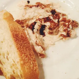 bread with white bean spread