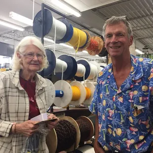 Mike Sauser with clerk Karen at Sauser&apos;s Hardware in Pine City, MN, my favorite store.