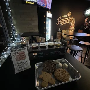 Holiday beer and cookie flight. Perfectly paired!