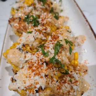 Corn Ribs Sliced Summer Corn, Feta, Chipotle Aioli, Cilantro