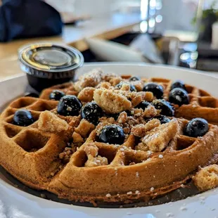 waffles, food
