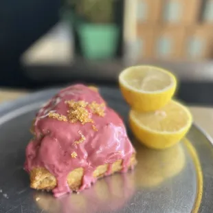 Lemon Raspberry Scone (vegan)