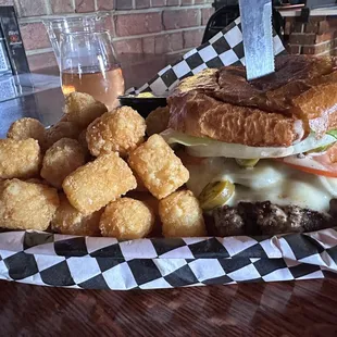 The Afterburner (  1/2 lbs Angus patty, pepper jack cheese, jalapenos, our own chipotle ranch sauce, and LTOP) $15: 4 Stars