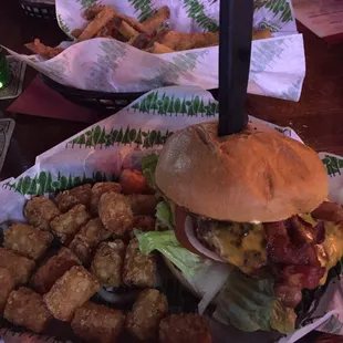 Bacon Cheese Burger w Tots