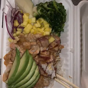 Dinner poke bowl
