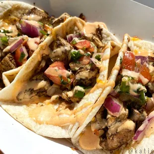 Jerk chicken tacos