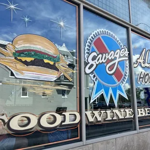 a reflection in the window