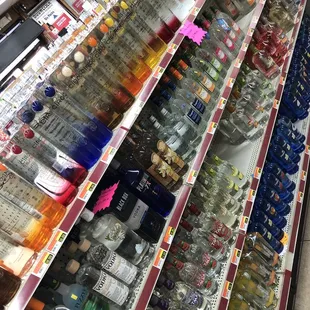 Large vodka selection