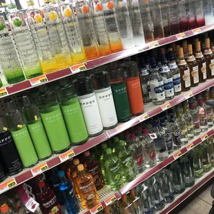 Large vodka selection