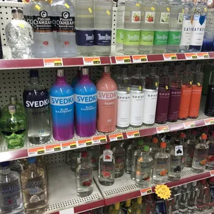 Large vodka selection