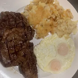 Rib eye and Eggs