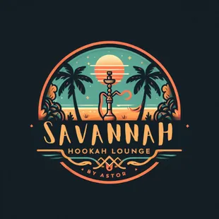 the logo for savannah hookah lounge