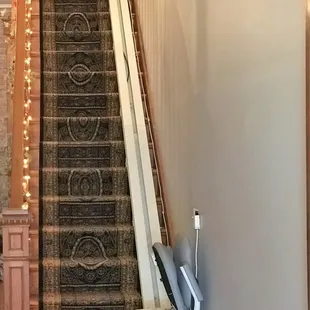 Handicap Accessible with a Chair Lift to the upstairs.