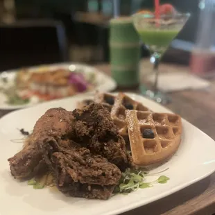 Fried chicken and waffles