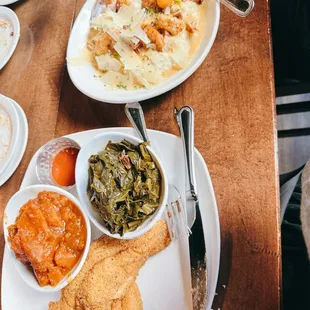 Catfish Plate and Shrimp &amp; Grits