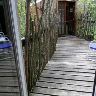 Looking towards bedroom from kitchen