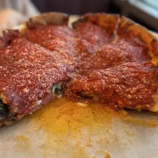 Deep dish pizza