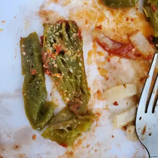 Chunks of bell peppers