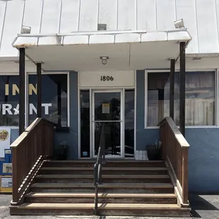 the front of the restaurant