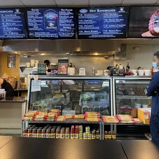 Inside the restaurant.