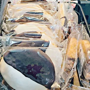 Black and white cookie from New York by the front cash register