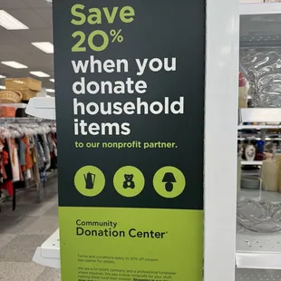 It saves to donate