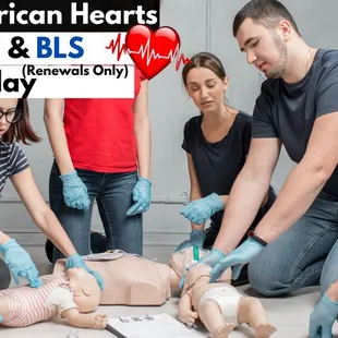 Check out our "All in One" Class!  https://savingamericanhearts.com/bls-renewal-/-acls-renewal-/-pals-renewal-all-in-one-day-3-classes-fre