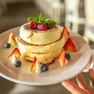 a stack of pancakes on a plate