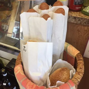 Delicious bread. Crunchy on the outside, soft on the inside