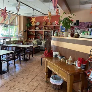the interior of the restaurant