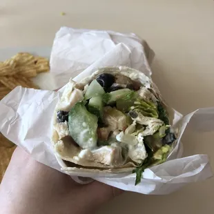 Greek Wrap, Passion tea Lemonade