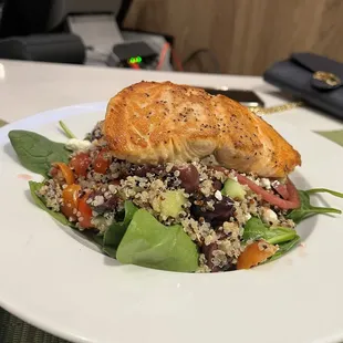 a plate of food on a table