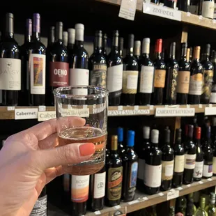 a hand holding a glass of wine