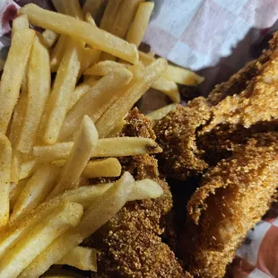 Perch and seasoned fries - so good!