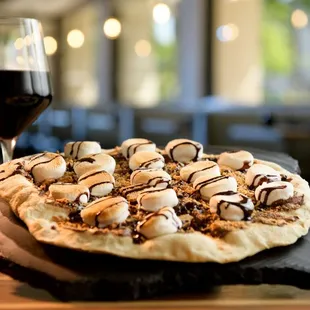 Our amazing S&apos;mores pizza