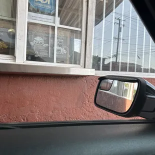 The drive thru window