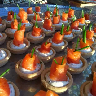 Smoked Salmon and Boursin Tarts - Dallas Catering - Wedding &amp; Event Catering - Corporate Catering