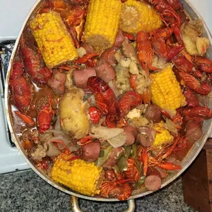 Crawfish boil with all the love and goodness
