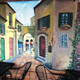 This mural greets you as you enter the Savory for a delicious meal every time. Taken in 2014. Our favorite place to treat ourselves.